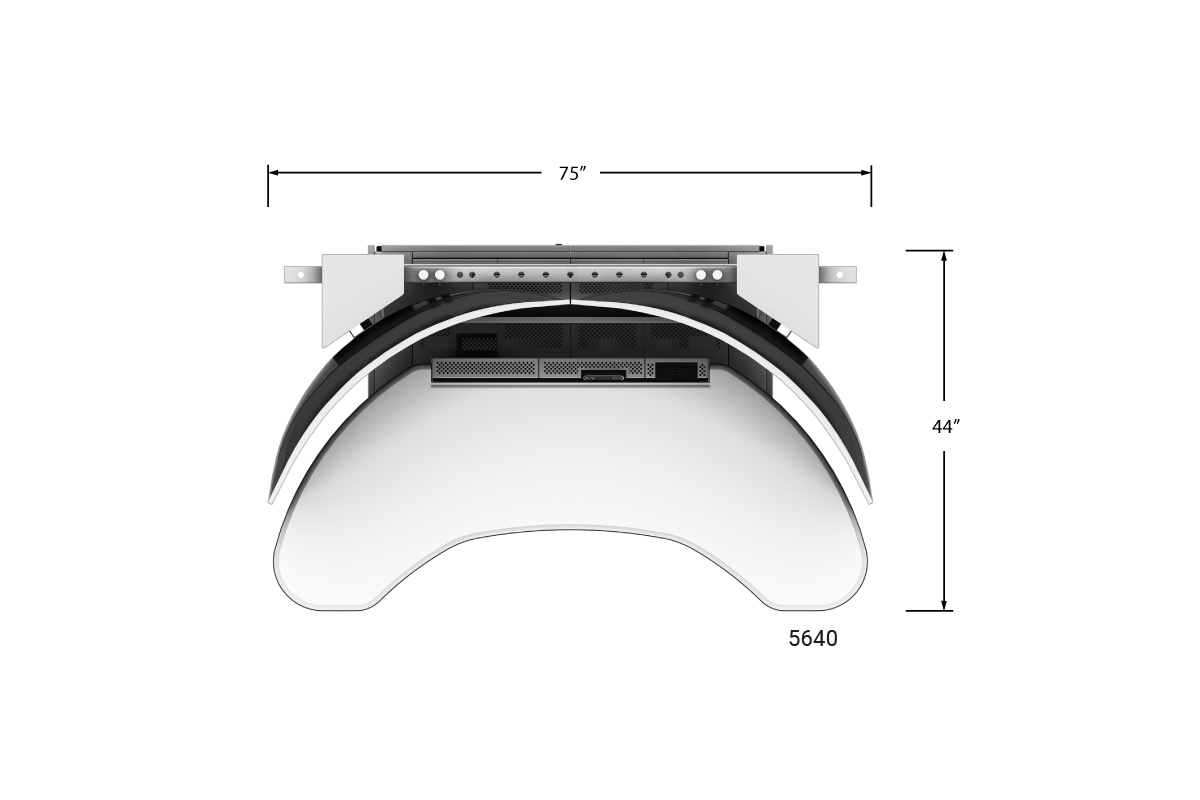 Image No. 5640, Dual Zone (2z) Profile A with 4 x 49” 1000R curved monitors